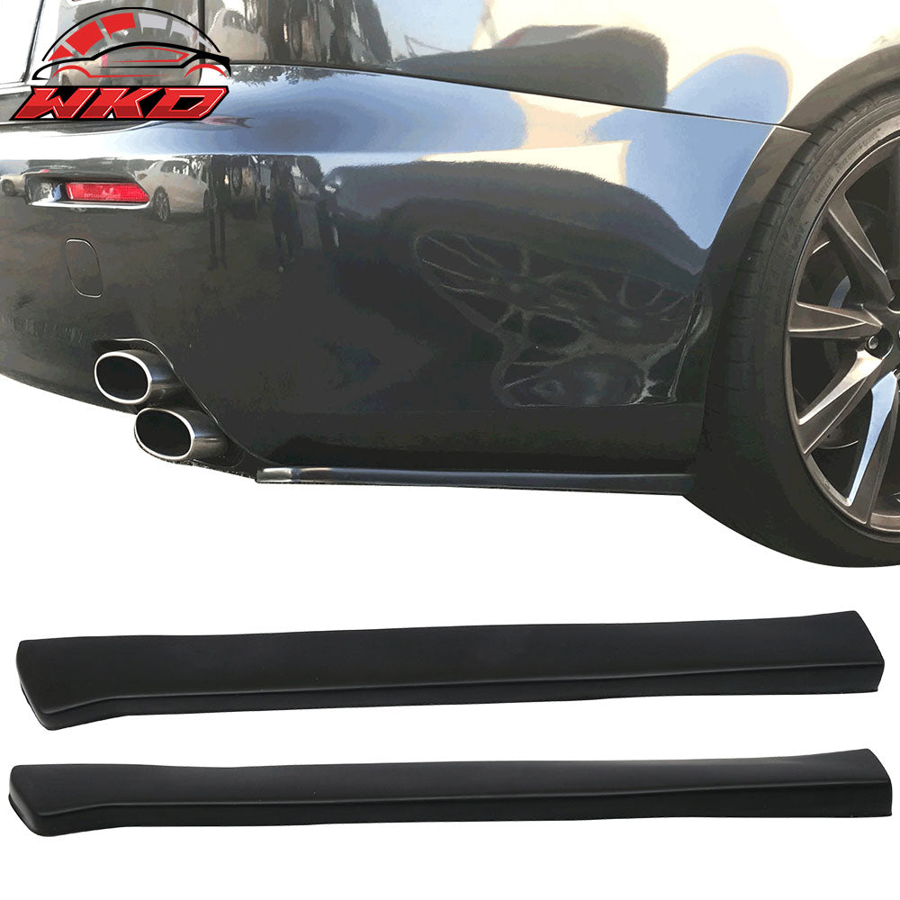 Universal 2PC CS Style 19in PU Rear Bumper Spats Sides Extension Splitter Lips