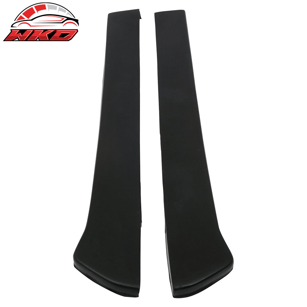 Universal 2PC CS Style 19in PU Rear Bumper Spats Sides Extension Splitter Lips
