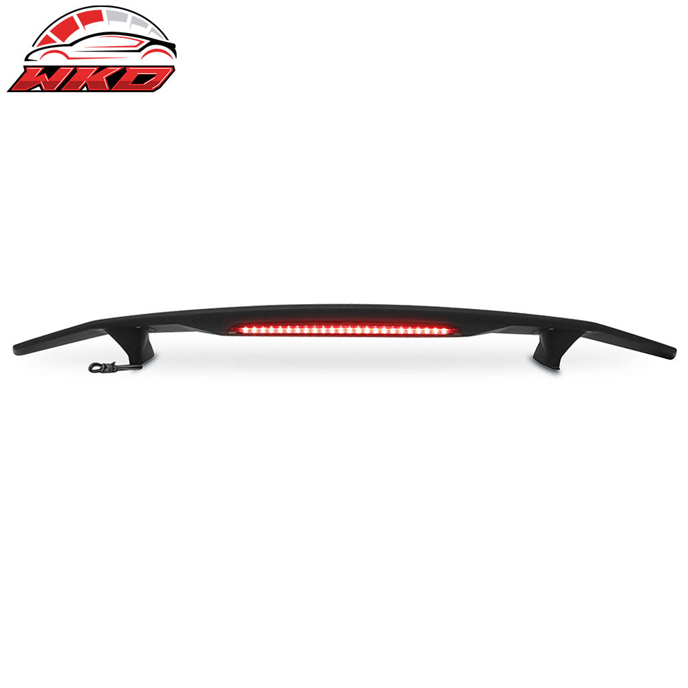 Universal 52" Rear Trunk Spoiler Wing Lip W/3RD Brake Light ABS Matte Black