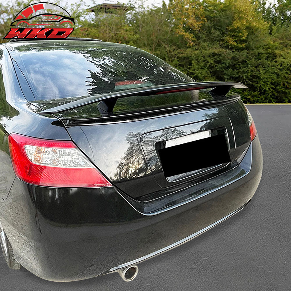 Universal 52" Rear Trunk Spoiler Wing Lip W/3RD Brake Light ABS Matte Black