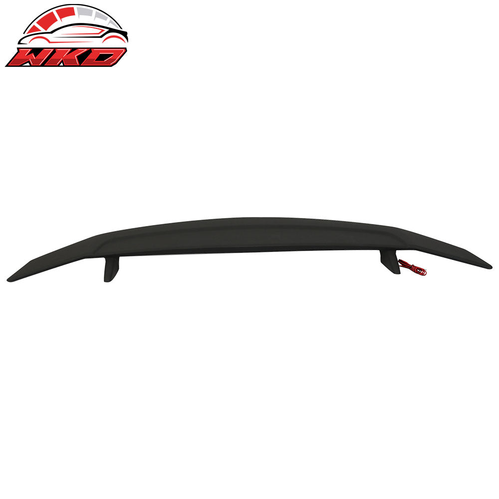 Universal 52" Rear Trunk Spoiler Wing Lip W/3RD Brake Light ABS Matte Black
