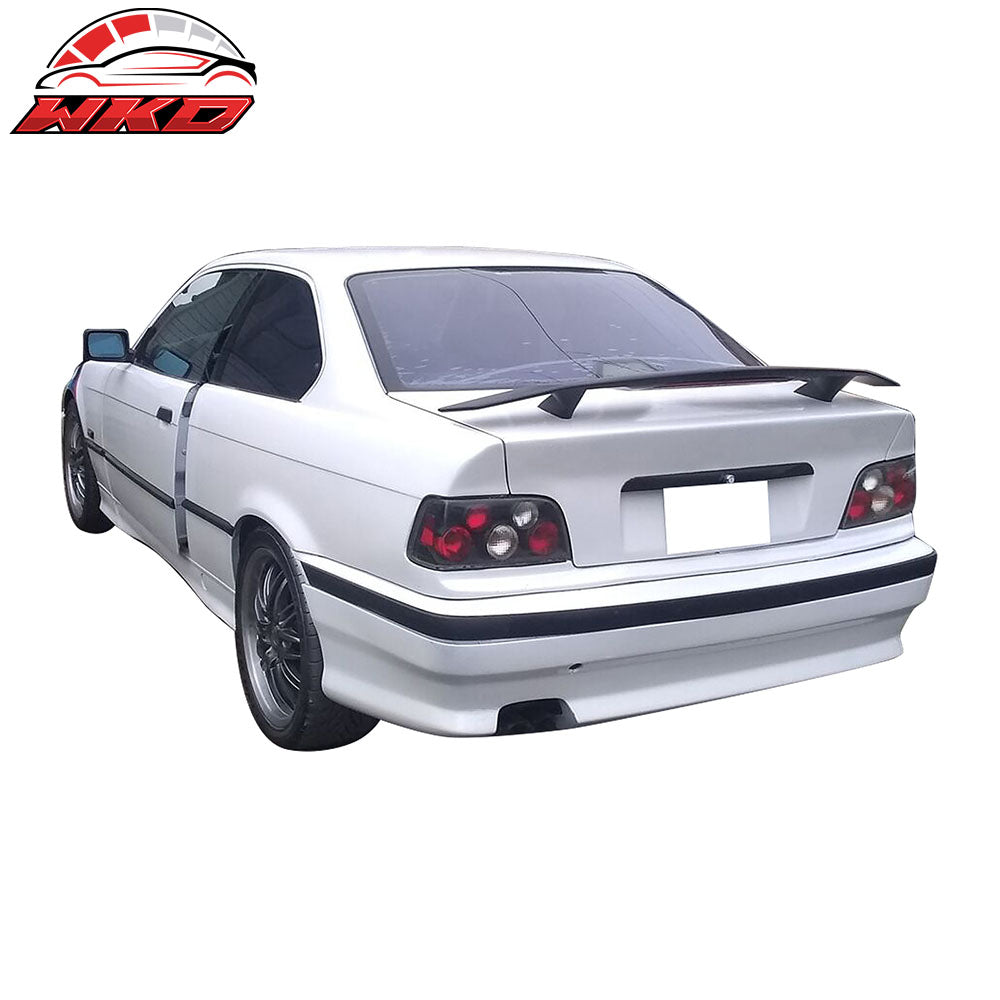 Universal 52" Rear Trunk Spoiler Wing Lip W/3RD Brake Light ABS Matte Black