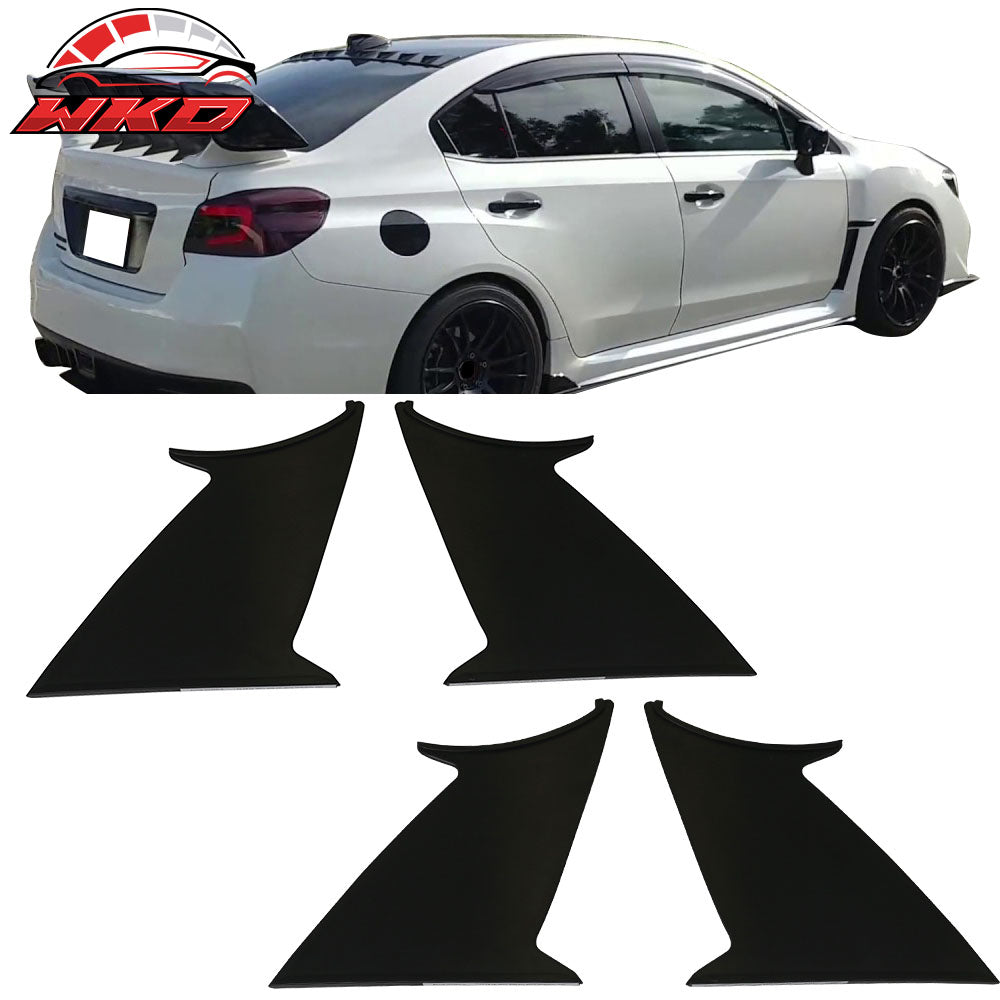 Fits 15-21 Subaru WRX STI 4PCS Trunk Spoiler Wing Stabilizer Support Add On ABS