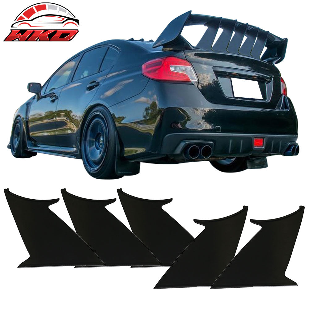 Fits 15-21 Subaru WRX STI 5PCS Rear Trunk Spoiler Wing Stabilizer Support Add On
