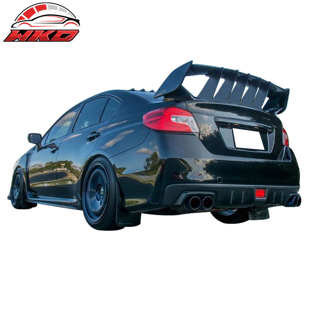 Fits 15-21 Subaru WRX STI 5PCS Rear Trunk Spoiler Wing Stabilizer Support Add On