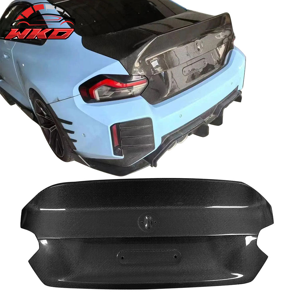 Fits 22-25 BMW G42 2 Series Coupe G87 M2 CSL Style Rear Trunk Cover Carbon Fiber