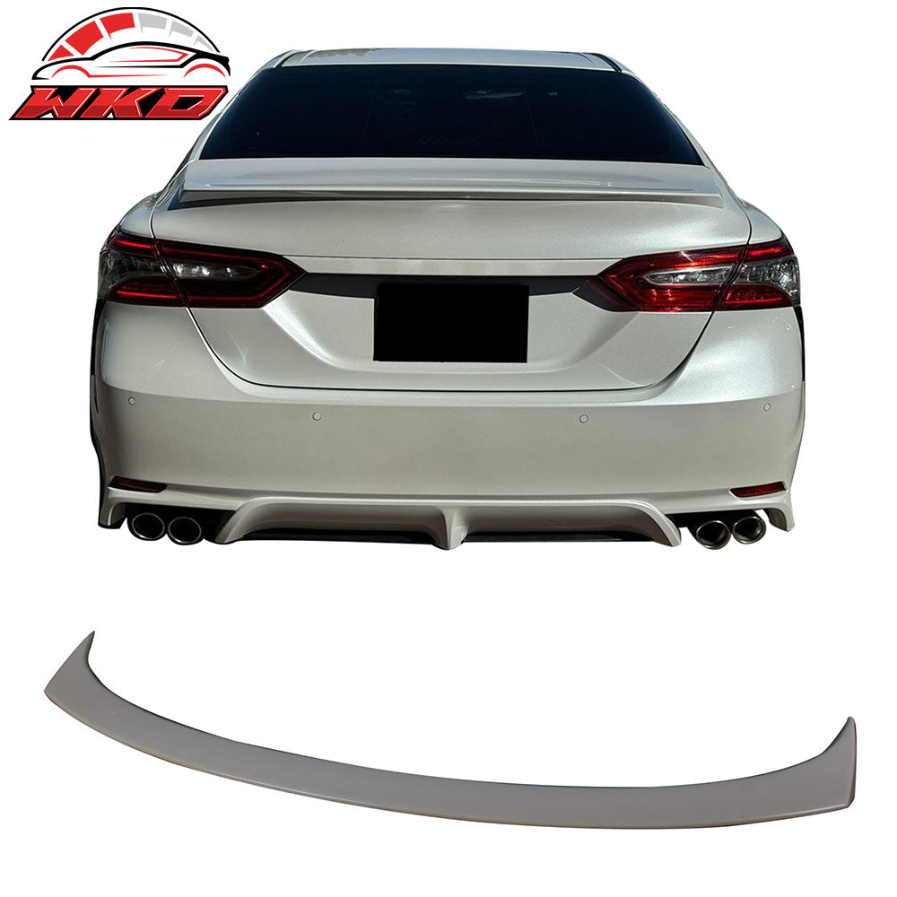 Fits 18-24 Toyota Camry OE Style Rear Trunk Lid Spoiler Wing Lip Unpainted Gray