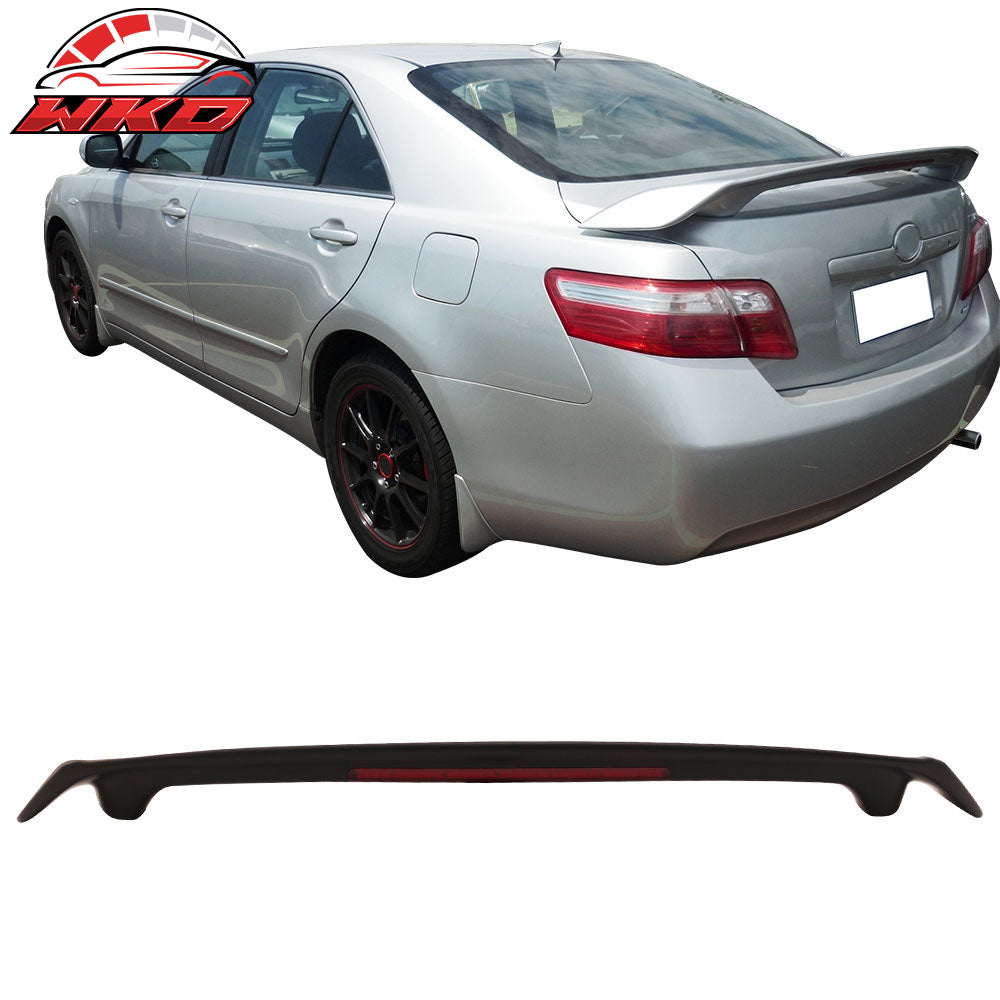 Fits 07-11 Toyota Camry JDM Style Rear Trunk Lip Wing Spoiler LED Matte Black