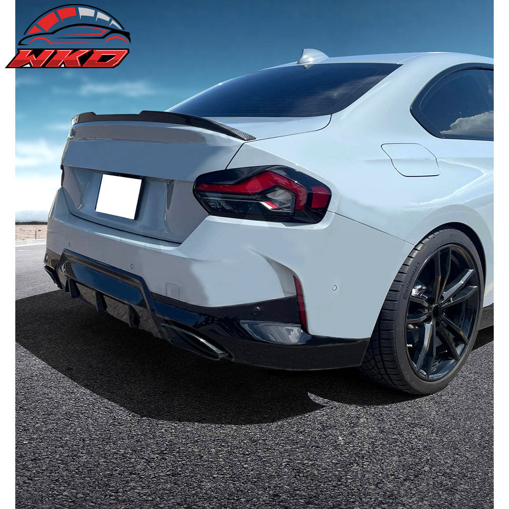 Dry Carbon Fiber For 22-25 BMW G42 G87 2 Series 2DR VS Style Rear Trunk Spoiler