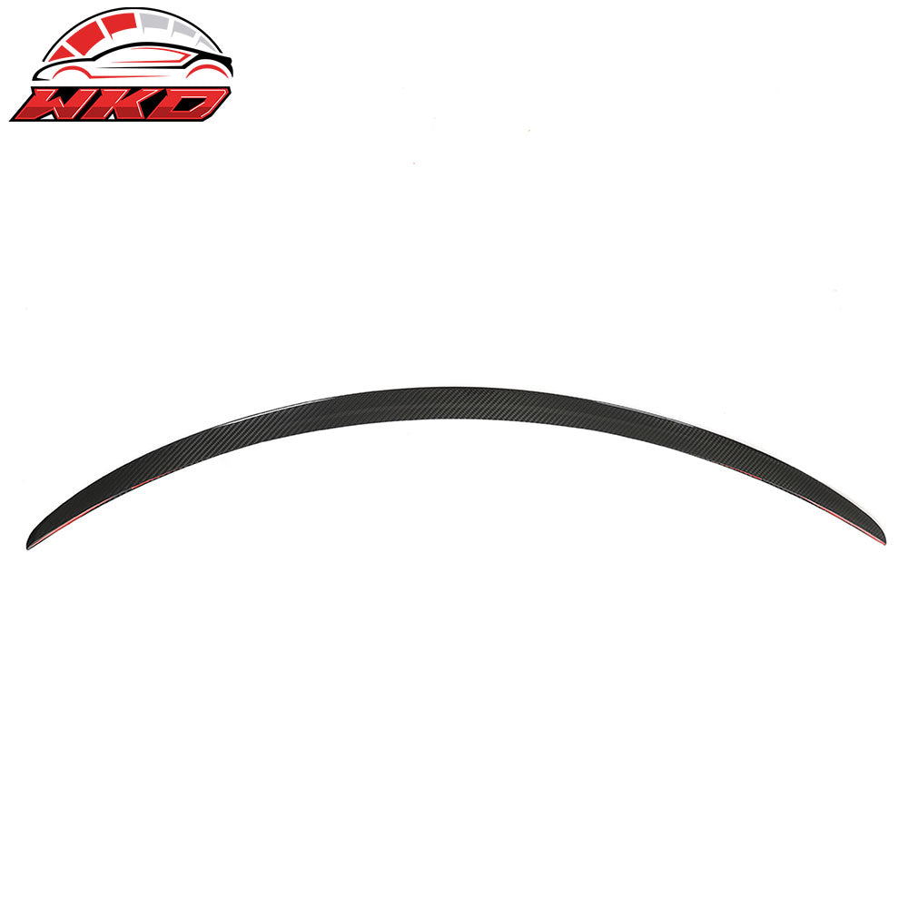 Dry Carbon Fiber For 12-25 Tesla Model S OE Style Rear Trunk Spoiler Gloss Black