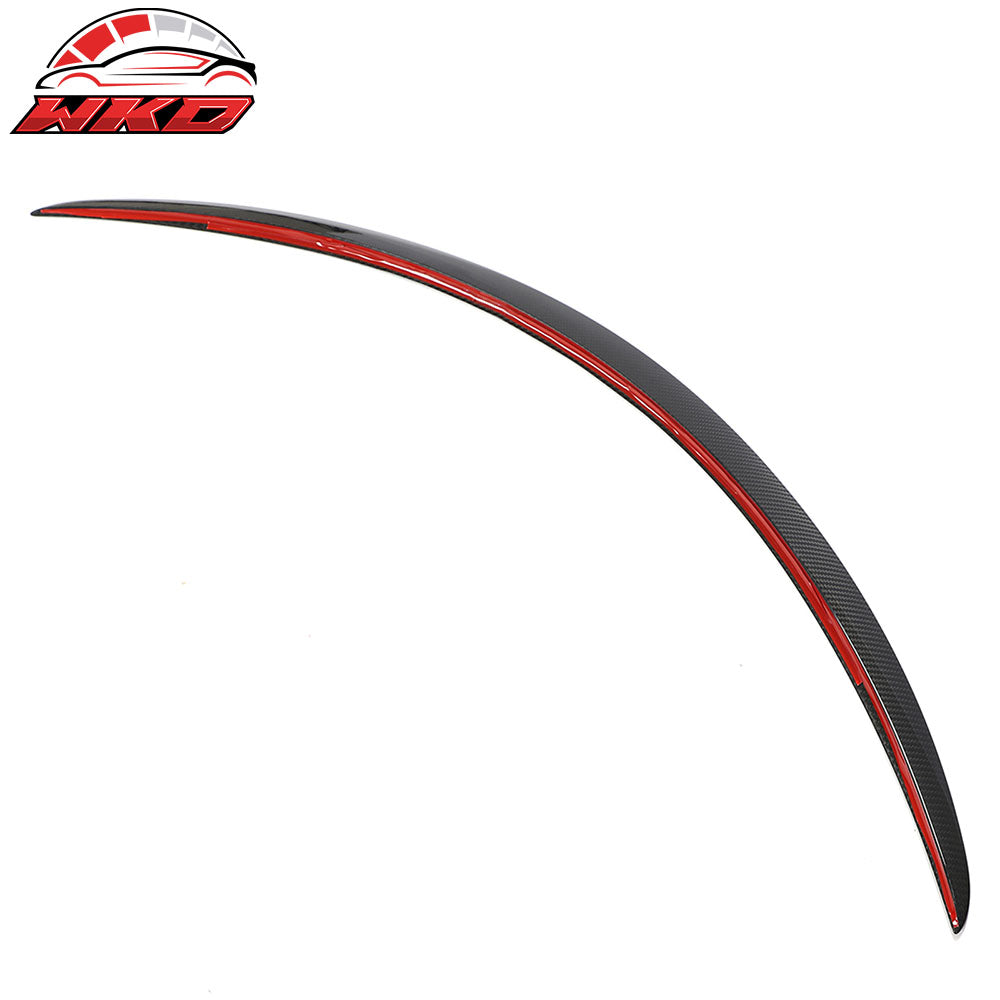 Dry Carbon Fiber For 12-25 Tesla Model S OE Style Rear Trunk Spoiler Gloss Black