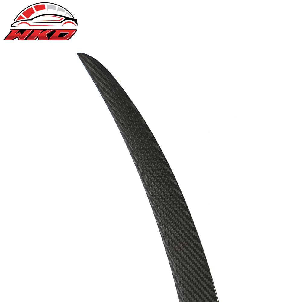 Dry Carbon Fiber For 12-25 Tesla Model S OE Style Rear Trunk Spoiler Gloss Black