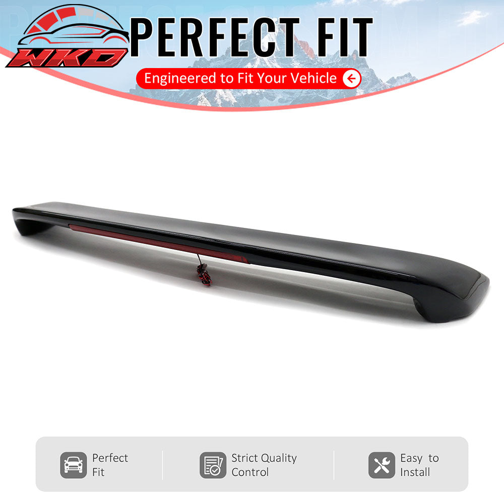 Fits 93-01 Subaru Impreza Sedan Coupe Rear Trunk Spoiler W/LED Light Gloss Black