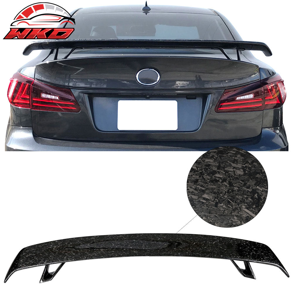 Universal Racing Rear Trunk Spoiler Lip Wing Added on Forged Carbon Fiber CF