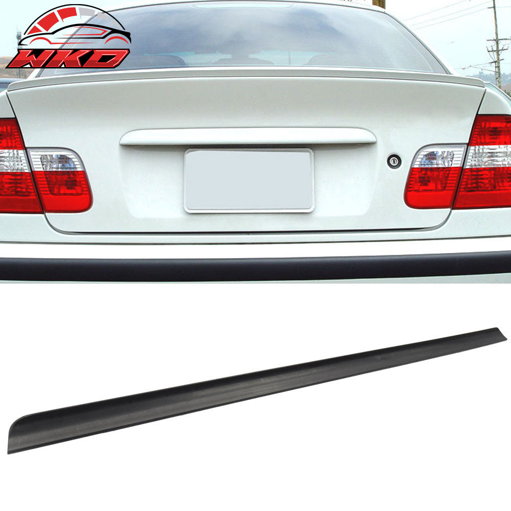 Fits 00-06 BMW 3 Series E46 Unpainted Black PU Flexible Rear Trunk Spoiler