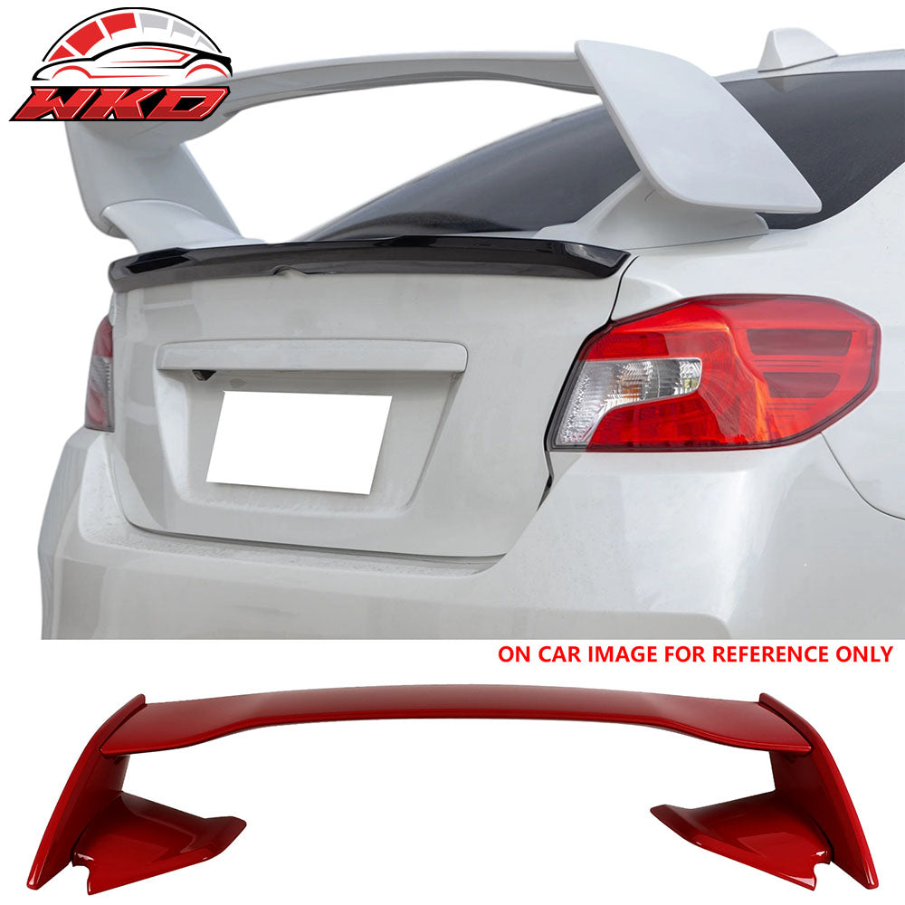 Fits 15-21 Subaru WRX & STI Style 5PCS Rear Trunk Spoiler Painted #M7Y Pure Red