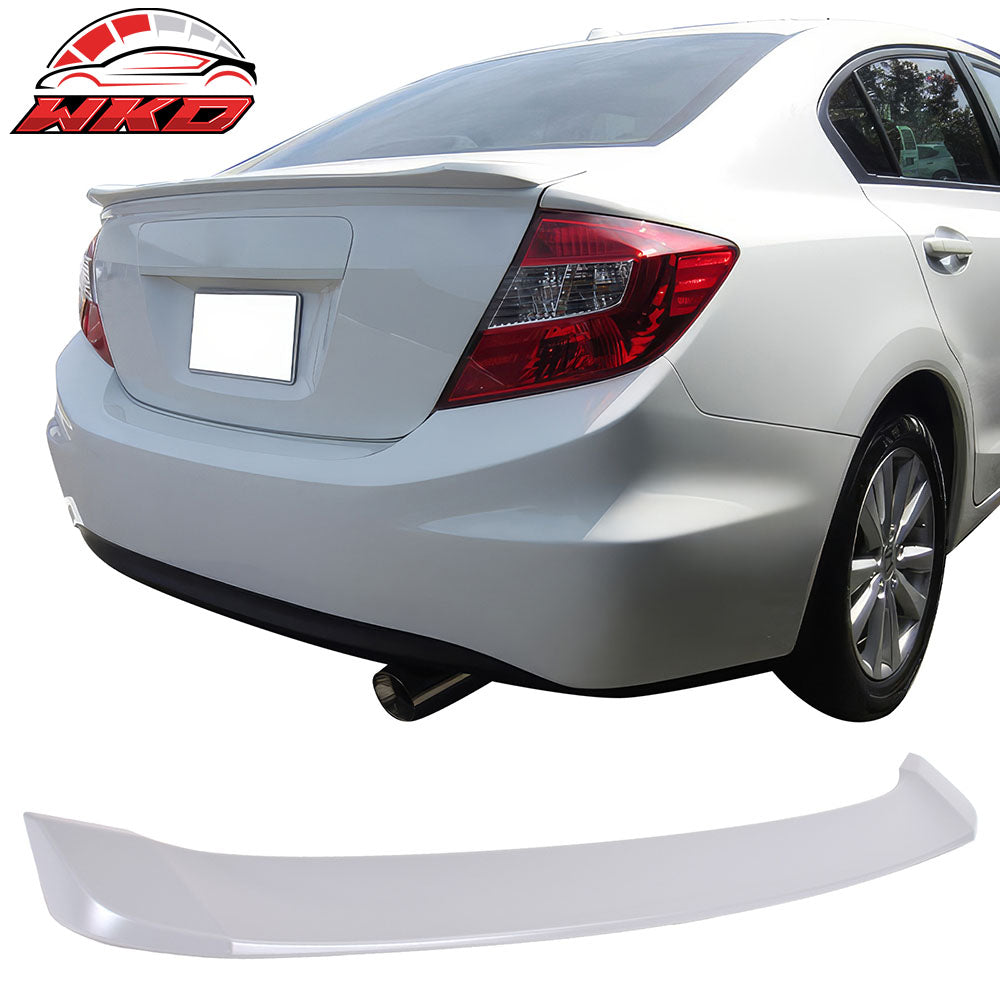Fits 12-15 Honda Civic 9th Sedan Modulo Style Rear Trunk Spoiler Unpainted Gray