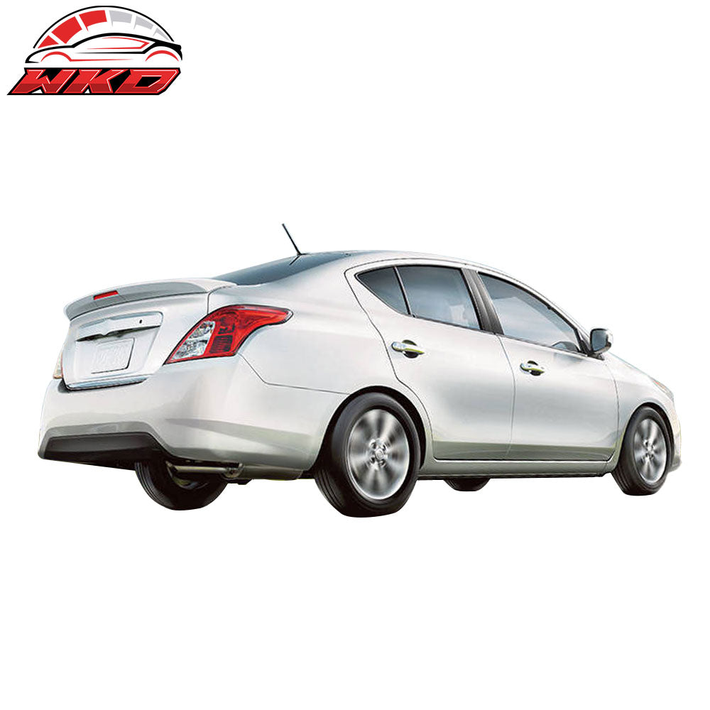 Fit 12-19 Nissan Versa 4Dr Rear Trunk Spoiler Wing ABS W/Brake Light Matte Black