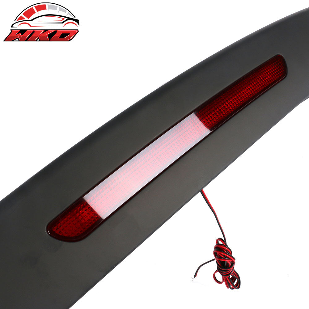 Fit 12-19 Nissan Versa 4Dr Rear Trunk Spoiler Wing ABS W/Brake Light Matte Black