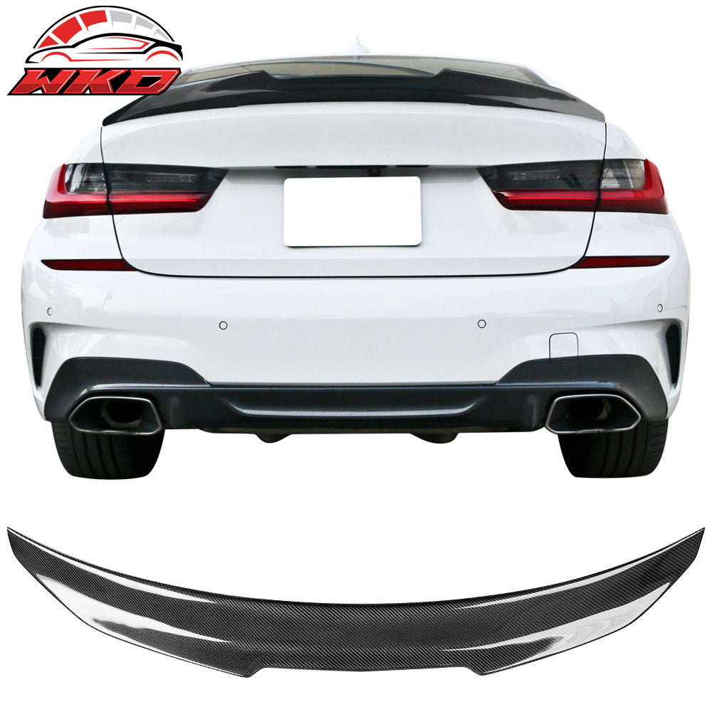For 19-26 BMW 3-Series G20 G80 M3 PSM Style Rear Trunk Spoiler Wing Carbon Fiber