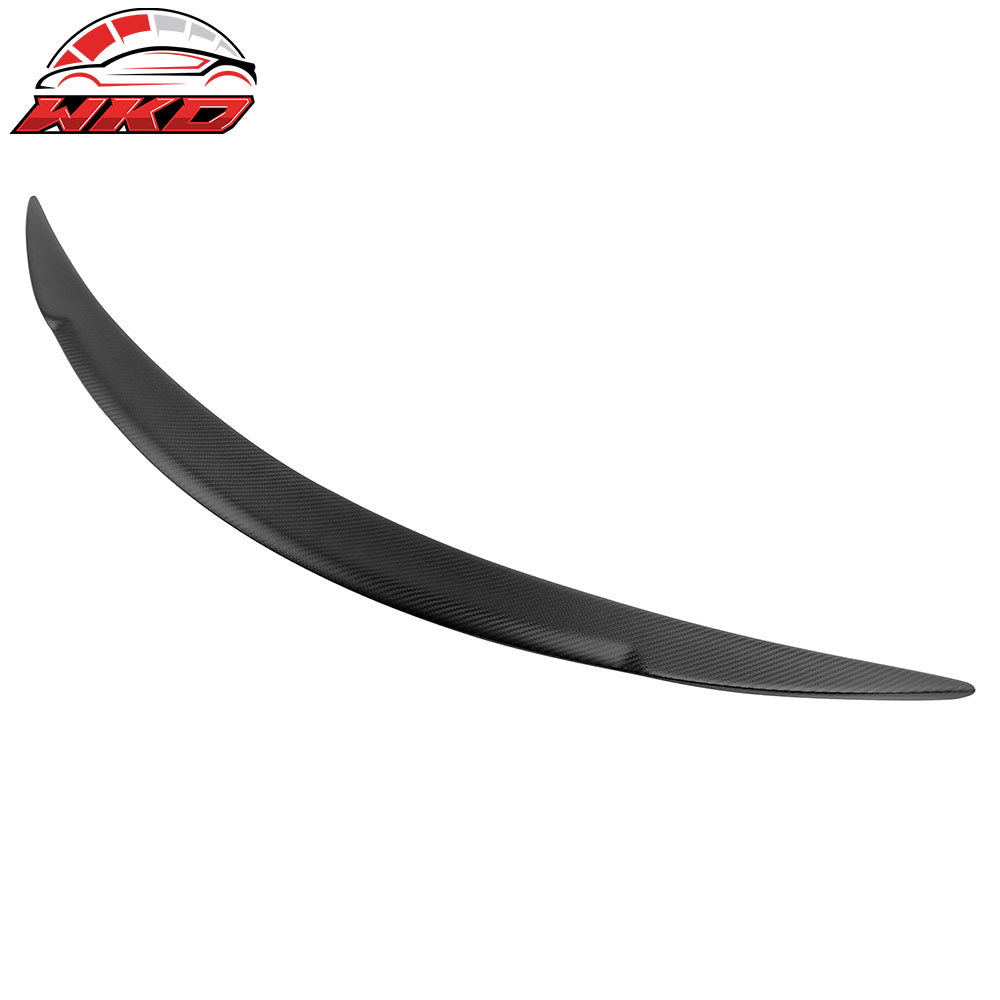 12-25 Tesla Model S V Style Rear Trunk Spoiler Wing Lip Matte Carbon Fiber | Wholesale