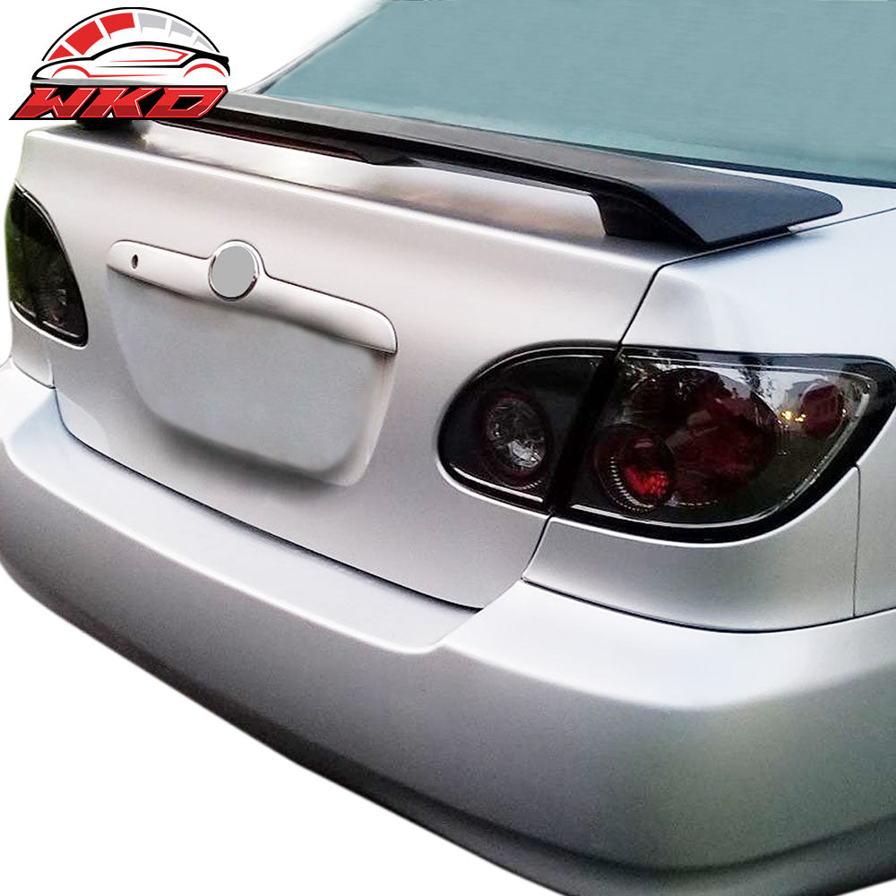 Fits 03-08 Toyota Corolla OE Style LED Brake Rear Trunk Spoiler Wing Matte Black