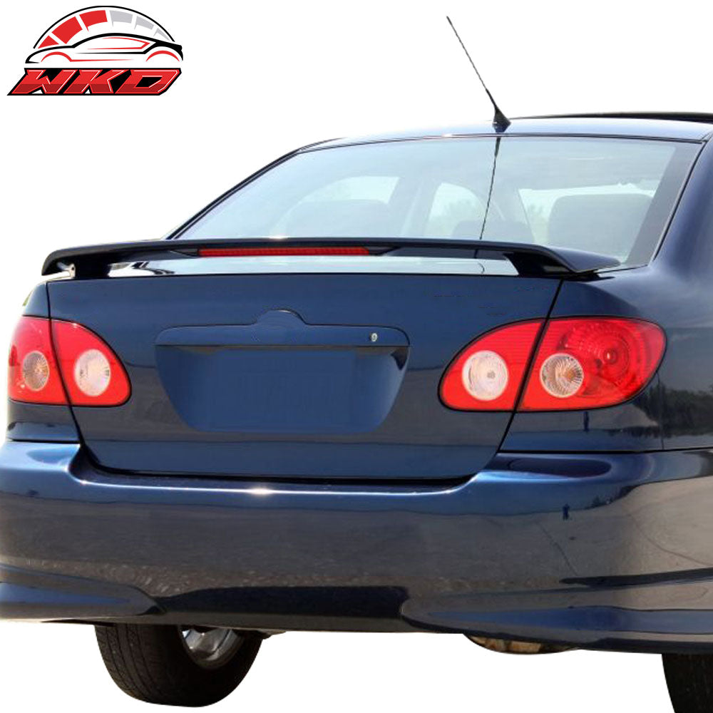 Fits 03-08 Toyota Corolla OE Style LED Brake Rear Trunk Spoiler Wing Matte Black