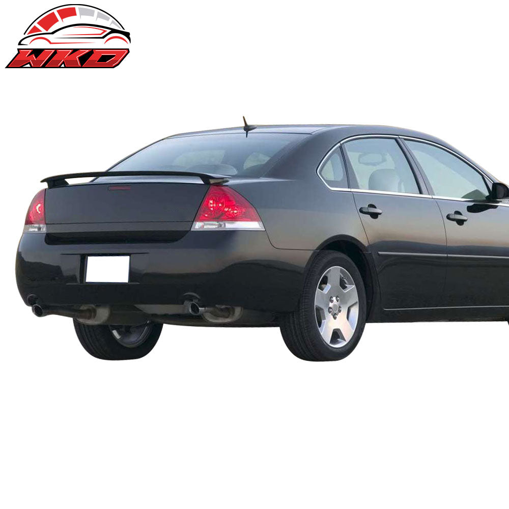 Fits 06-13 Chevy Impala Factory SS Style Unpainted Rear Trunk Spoiler Wing - ABS