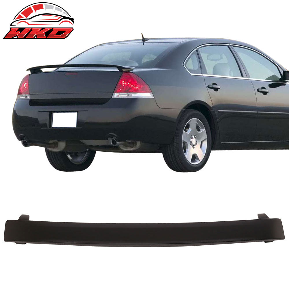 Fits 06-13 Chevy Impala Factory SS Style Unpainted Rear Trunk Spoiler Wing - ABS