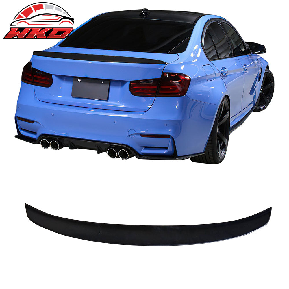 Fits 12-18 BMW F30 3 Series F80 M3 3D Style Black PU Rear Trunk Spoiler Wing