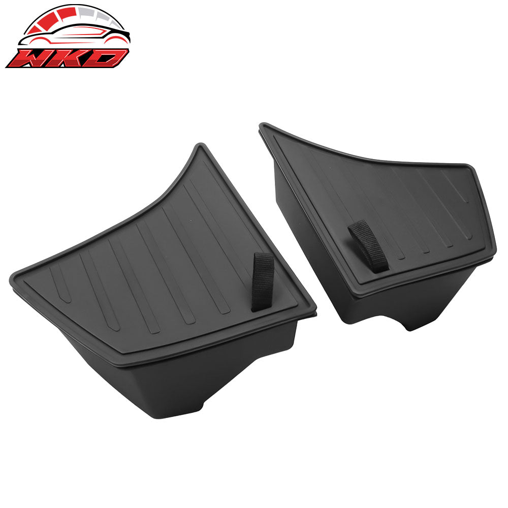 Fits 24-25 Tesla Model 3 Highland 4PCS TPE Rear Trunk Side Storage Bin Box W/Lid