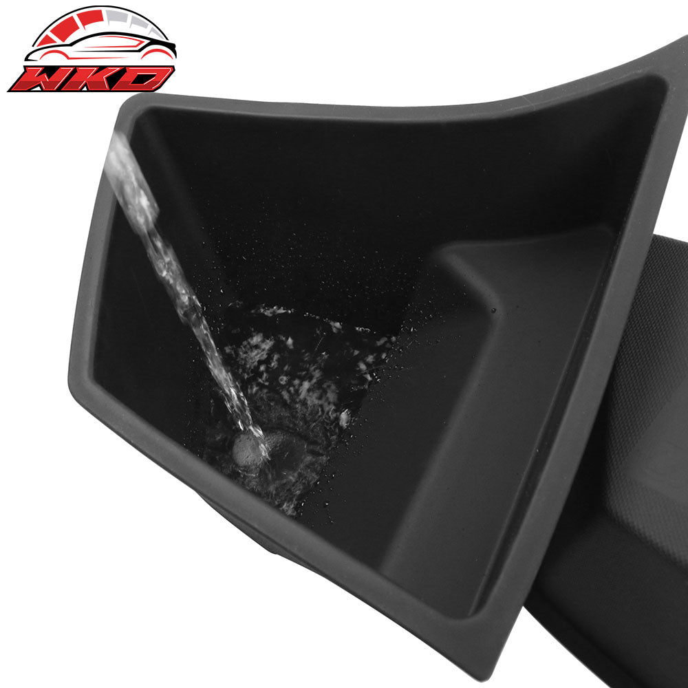 Fits 24-25 Tesla Model 3 Highland 4PCS TPE Rear Trunk Side Storage Bin Box W/Lid