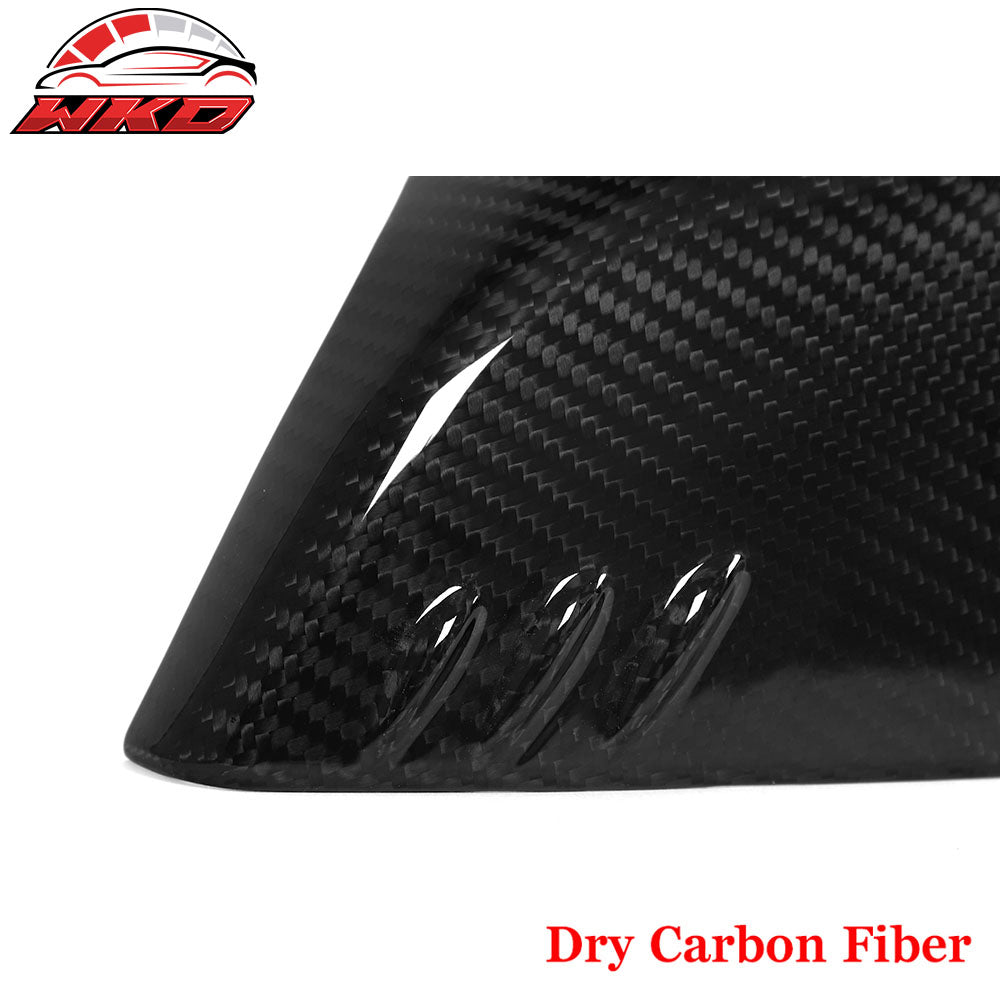 Dry Carbon Fiber For 20-25 Chevy Corvette C8 Gloss Black Rear View Mirror Covers