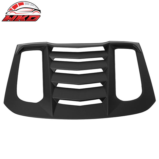 2024 Ford Mustang Coupe IKON V2 Rear Window Louver Cover ABS Matte Black | Wholesale