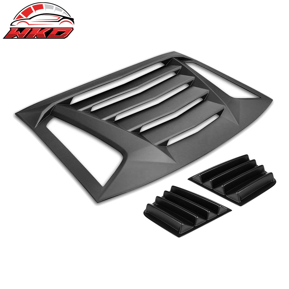 11-23 Dodge Charger V2 Rear Window Louver + V1 Side Window Louvers Scoop PP | Wholesale