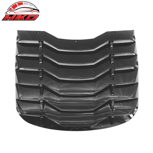 2024-26 Mustang Coupe IKON Rear Window Windshield Louver Cover ABS Gloss Black | Wholesale
