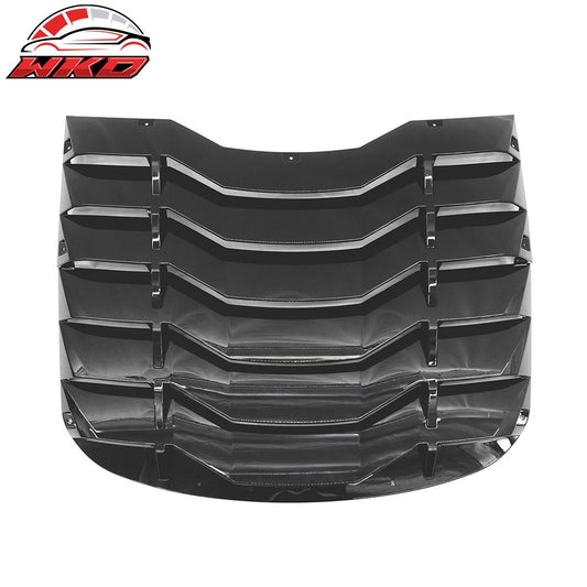 2024-26 Mustang Coupe IKON Rear Window Windshield Louver Cover ABS Gloss Black | Wholesale