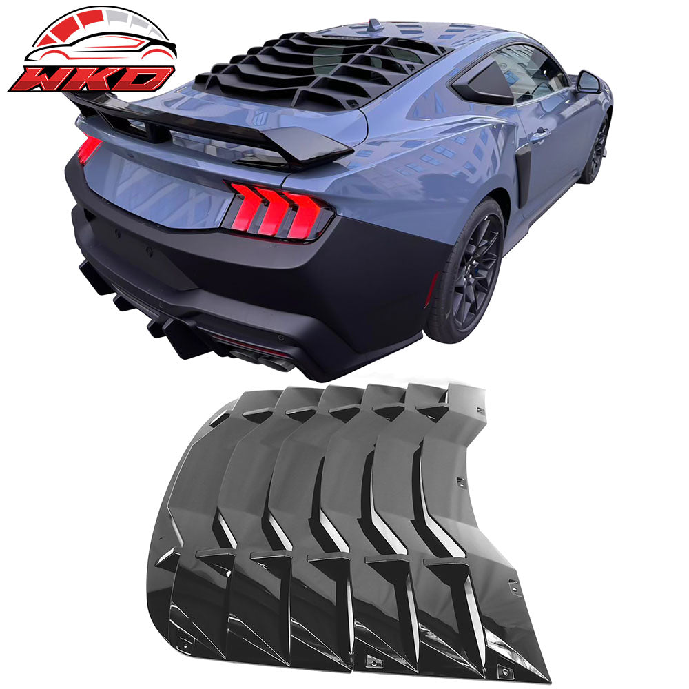 Wholesale 24-26 Mustang Coupe IKON Rear Window Windshield Louver Cover ABS Gloss Black