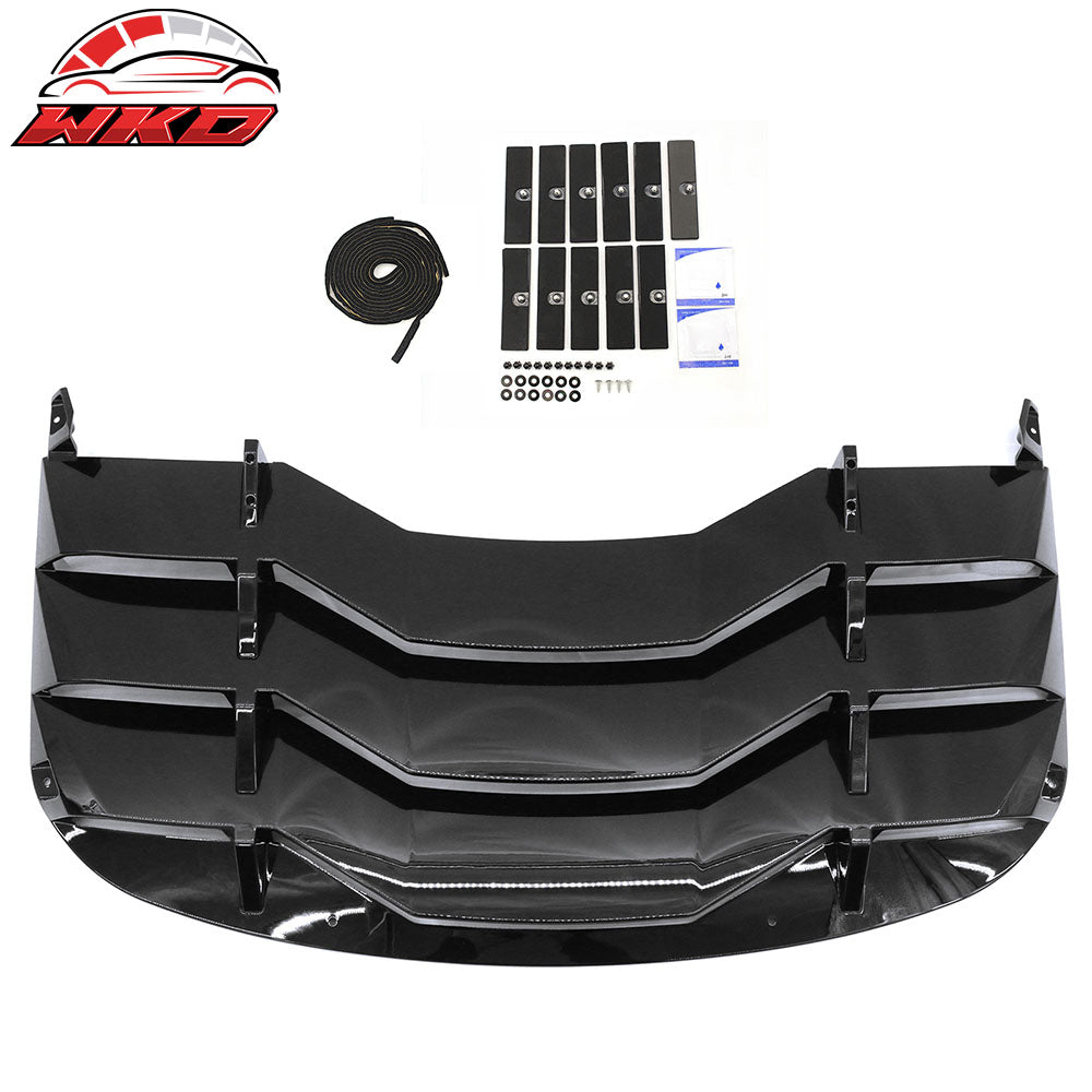 Wholesale 24-26 Mustang Coupe IKON Rear Window Windshield Louver Cover ABS Gloss Black