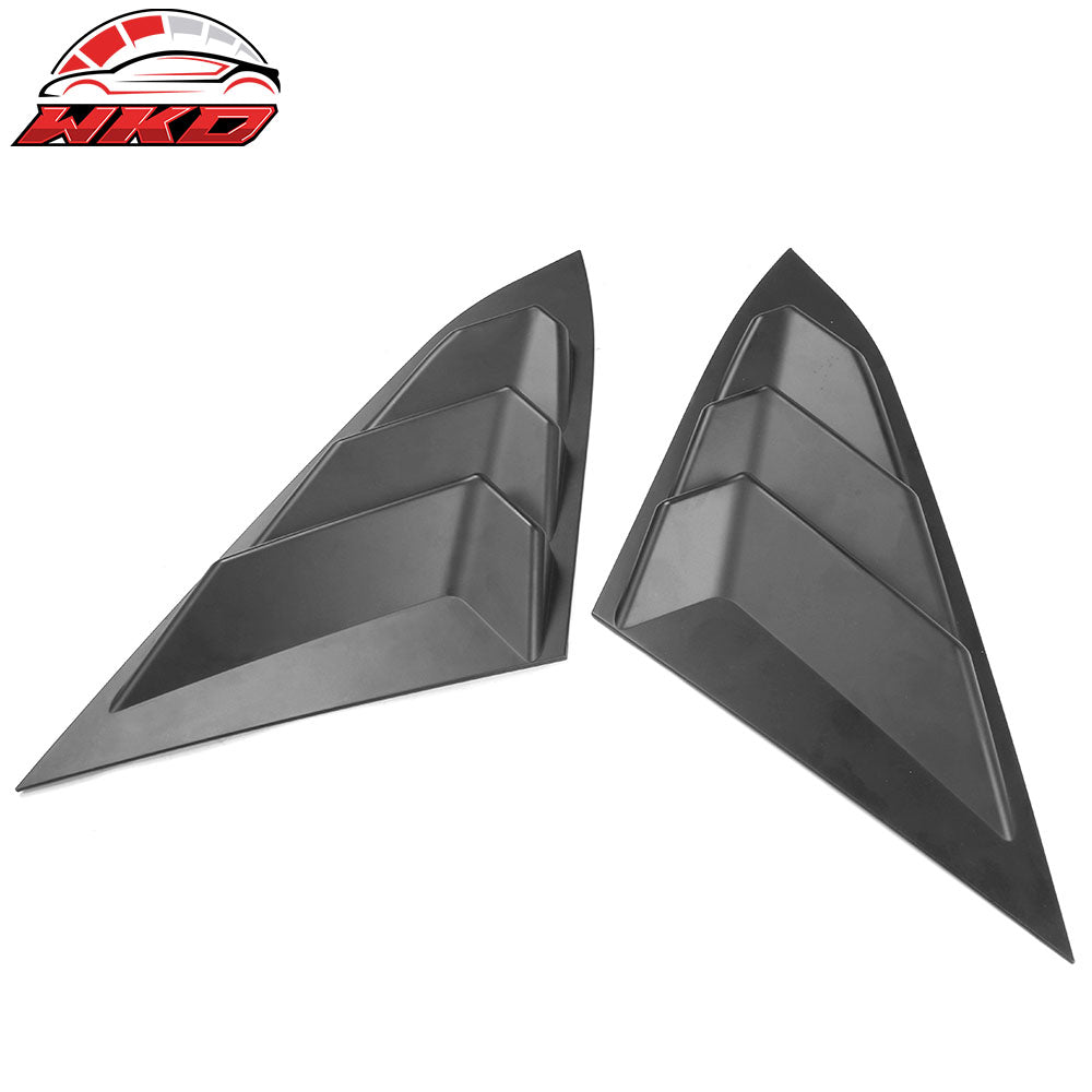 Fits 16-21 Honda Civic Sedan 4Dr Rear + Side Window Louvers Cover Unpainted ABS