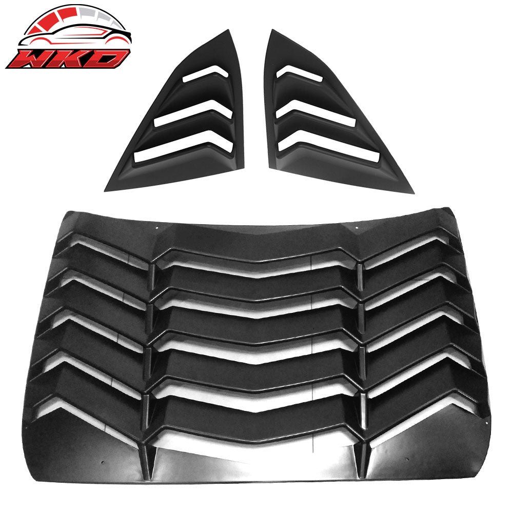 2016-21 Honda Civic 4-Door Rear + Side Window Louvers Sun Shade Cover ABS | Wholesale