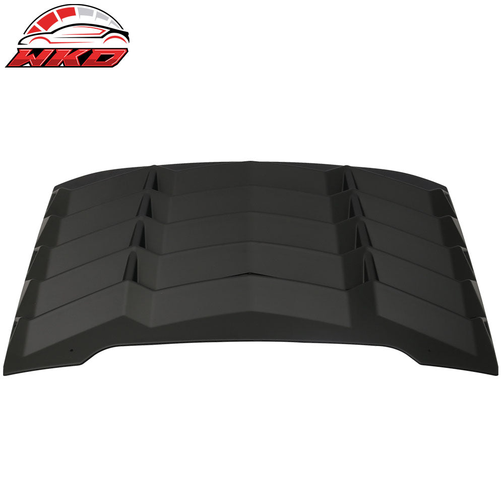 Fits 16-19 Chevy Cruze Rear Window Louvers Cover Sun Shade Unpainted Black ABS