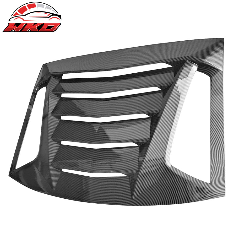2011-23 Dodge Charger Carbon Fiber Print Window Louver Rear Sun Shade Cover | Wholesale