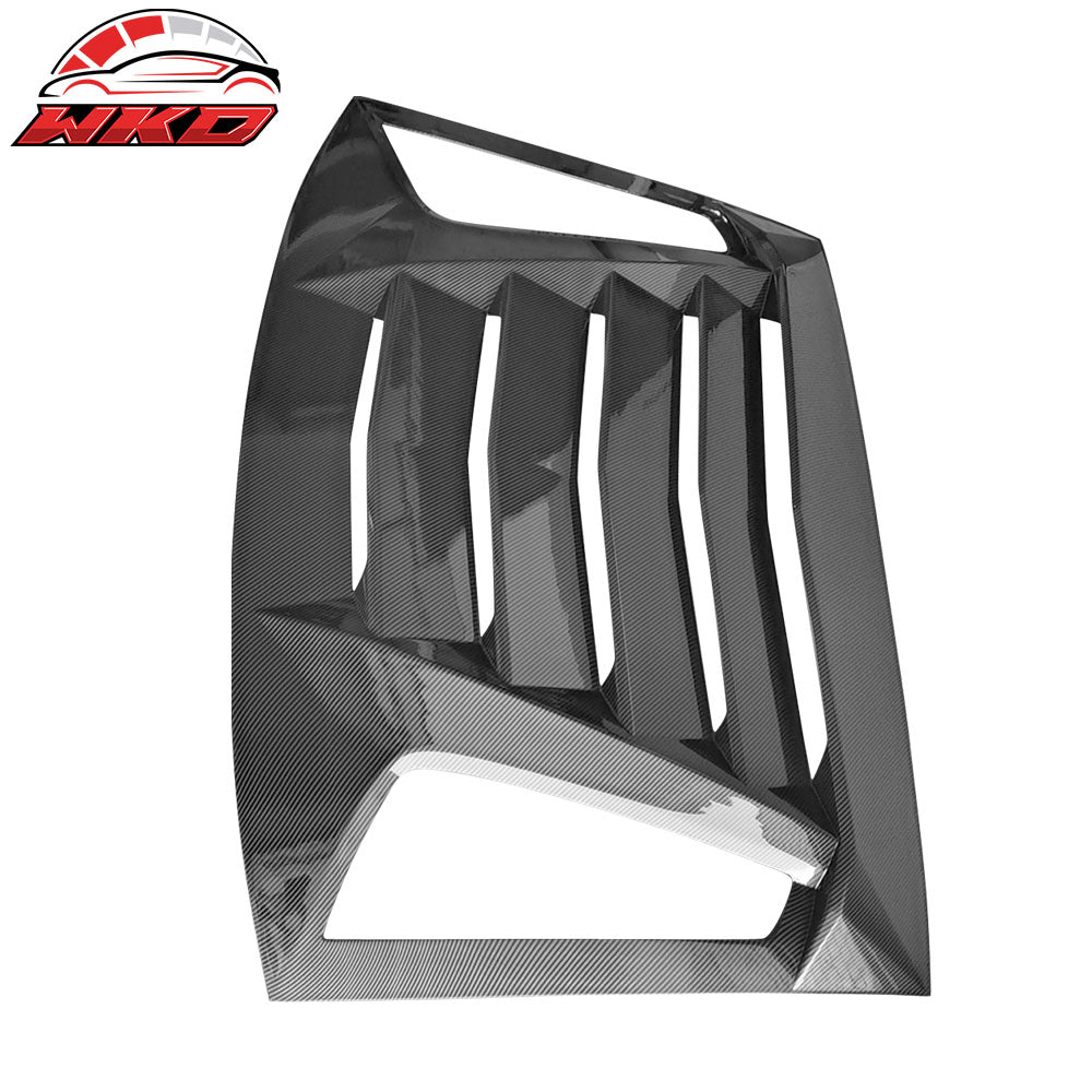 Fits 11-23 Dodge Charger Carbon Fiber Print Window Louver Rear Sun Shade Cover