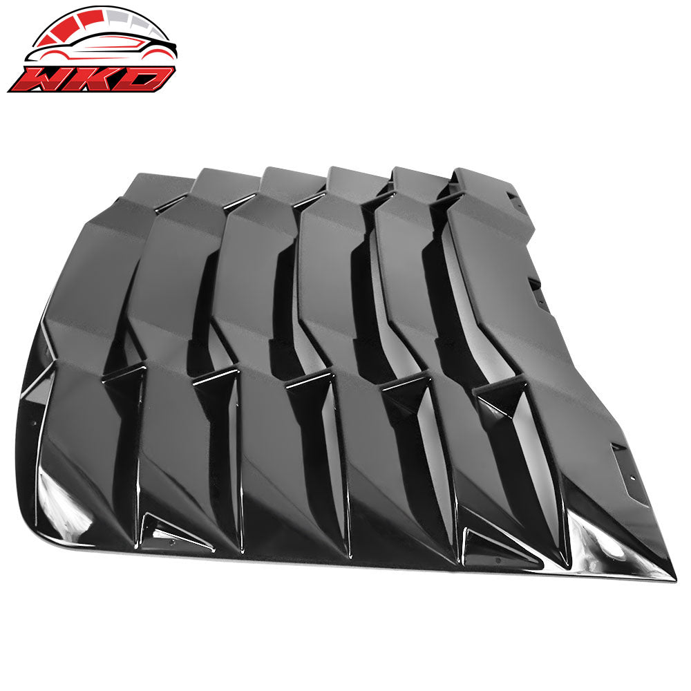Fits 03-08 Nissan 350Z IKON Style Rear Window Louver Sun Shade ABS Gloss Black