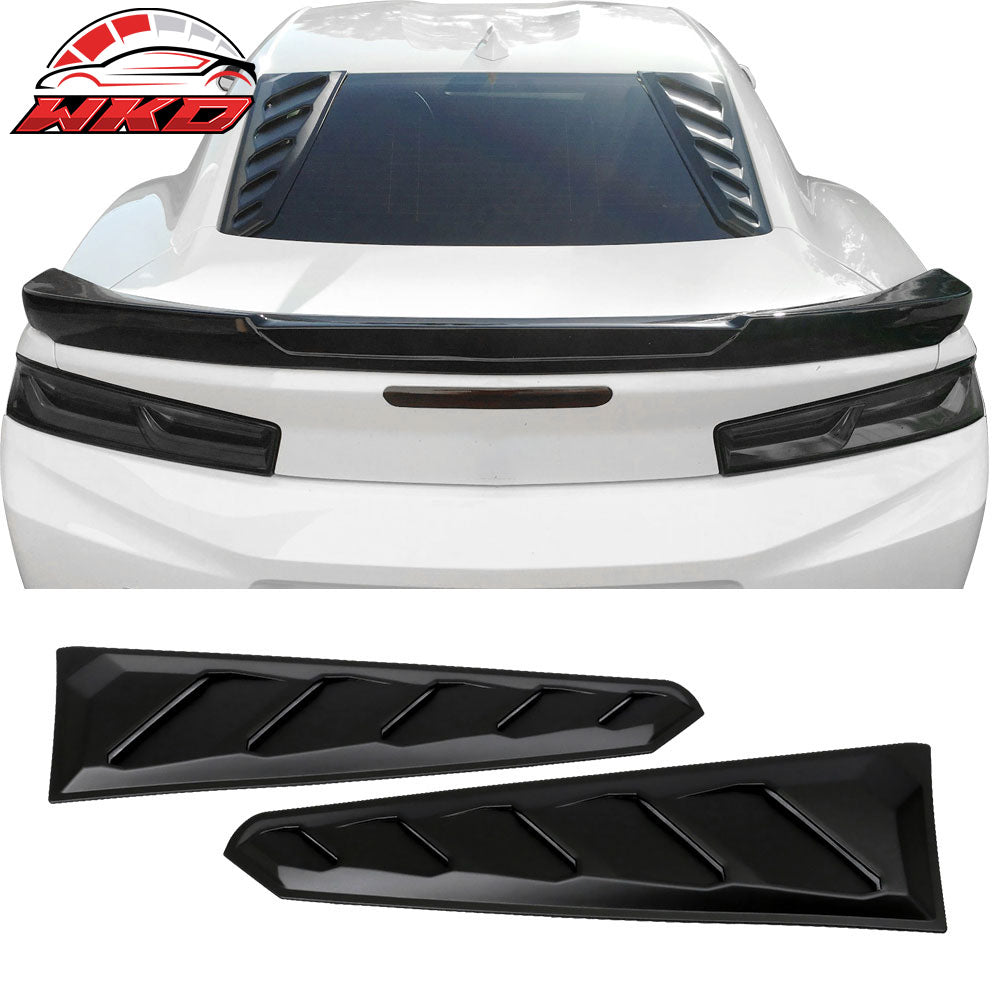 Fits 16-24 Chevy Camaro ABS Rear Window Louvers In Pairs