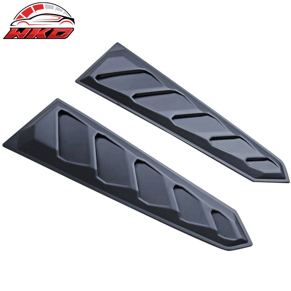 Fits 15-23 Ford Mustang Coupe ABS 2PCS Rear Window Louver Cover Sun Shade Vent