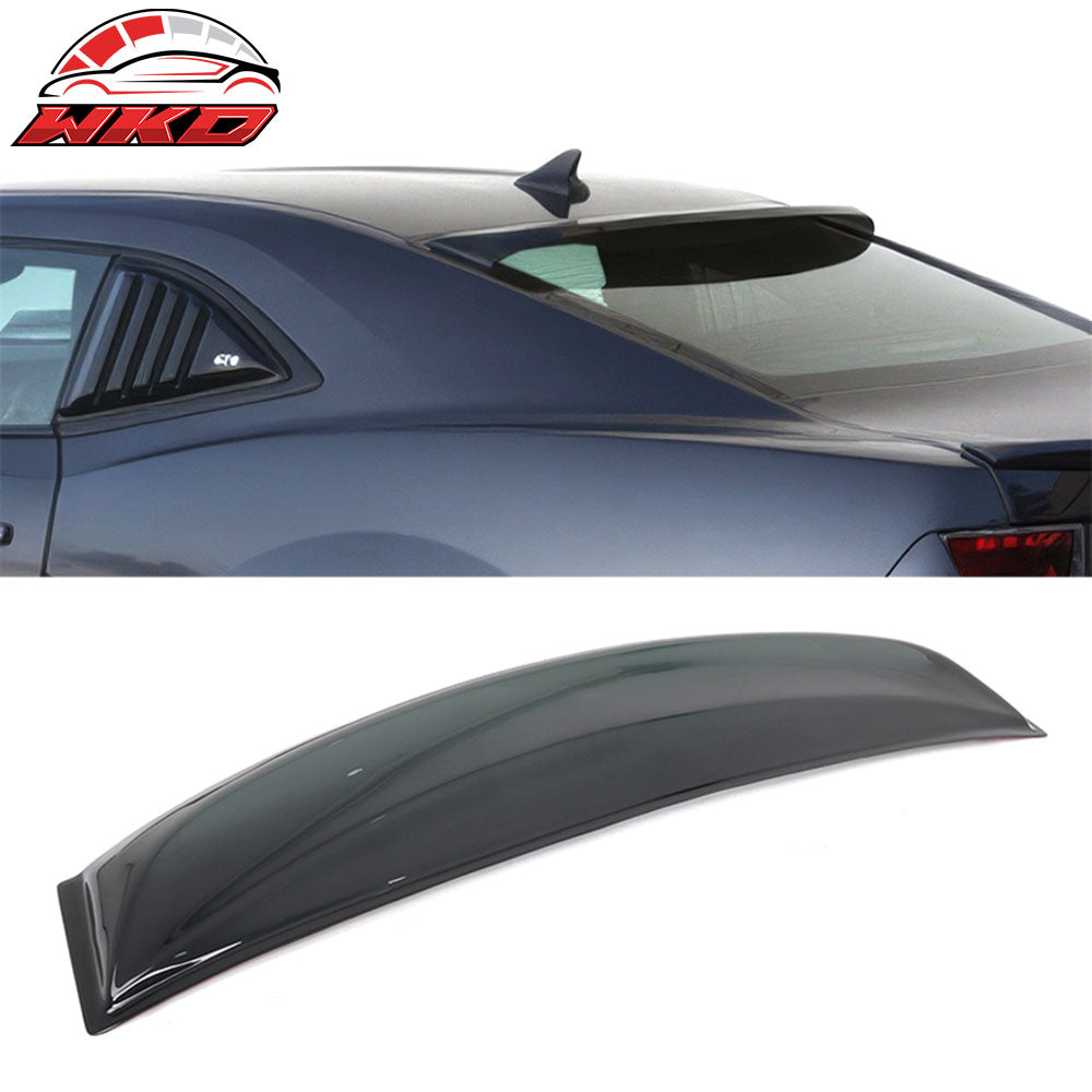 Fits 10-15 Chevrolet Camaro G Style Smoke Acrylic Rear Roof Window Spoiler Wing