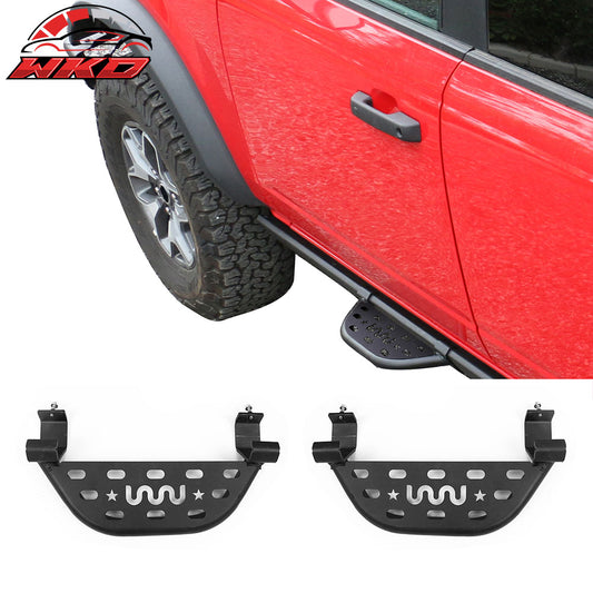 21-25 Ford Bronco 2/4 Door Rock Rail Side Steps Tungsten Steel Black Pair | Wholesale