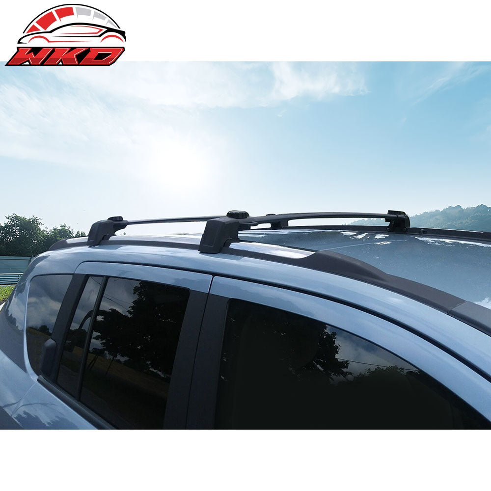 Fits 11-16 Jeep Compass OE Style Roof Rack Cross Bar Black ABS Aluminum